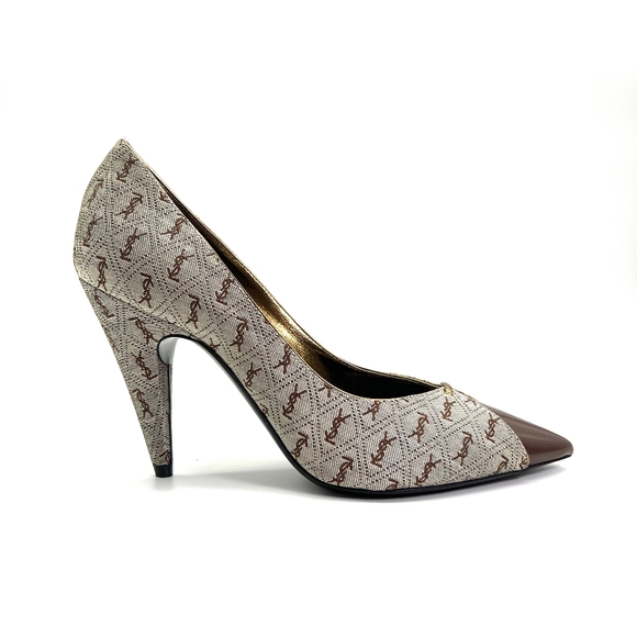 Saint Laurent Shoes - Saint Laurent YSL print Lola Pumps Heels shoes